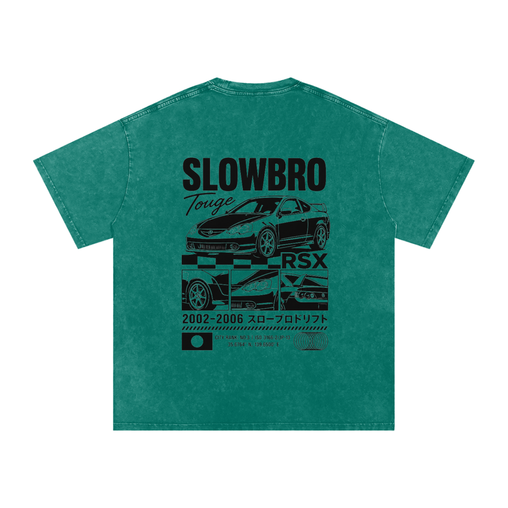 SlowBro Touge Snow Washed Oversized Cotton T-Shirt