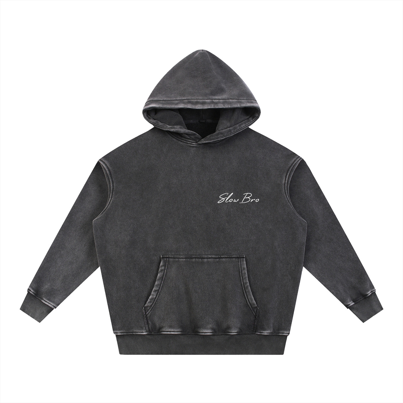 SlowBro Snow Wash Fleece Oversize Hoodie